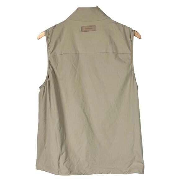 Lululemon Windproof Full Zip Golf Vest Khaki Men's Size Small New With Tags - Picture 2 of 8